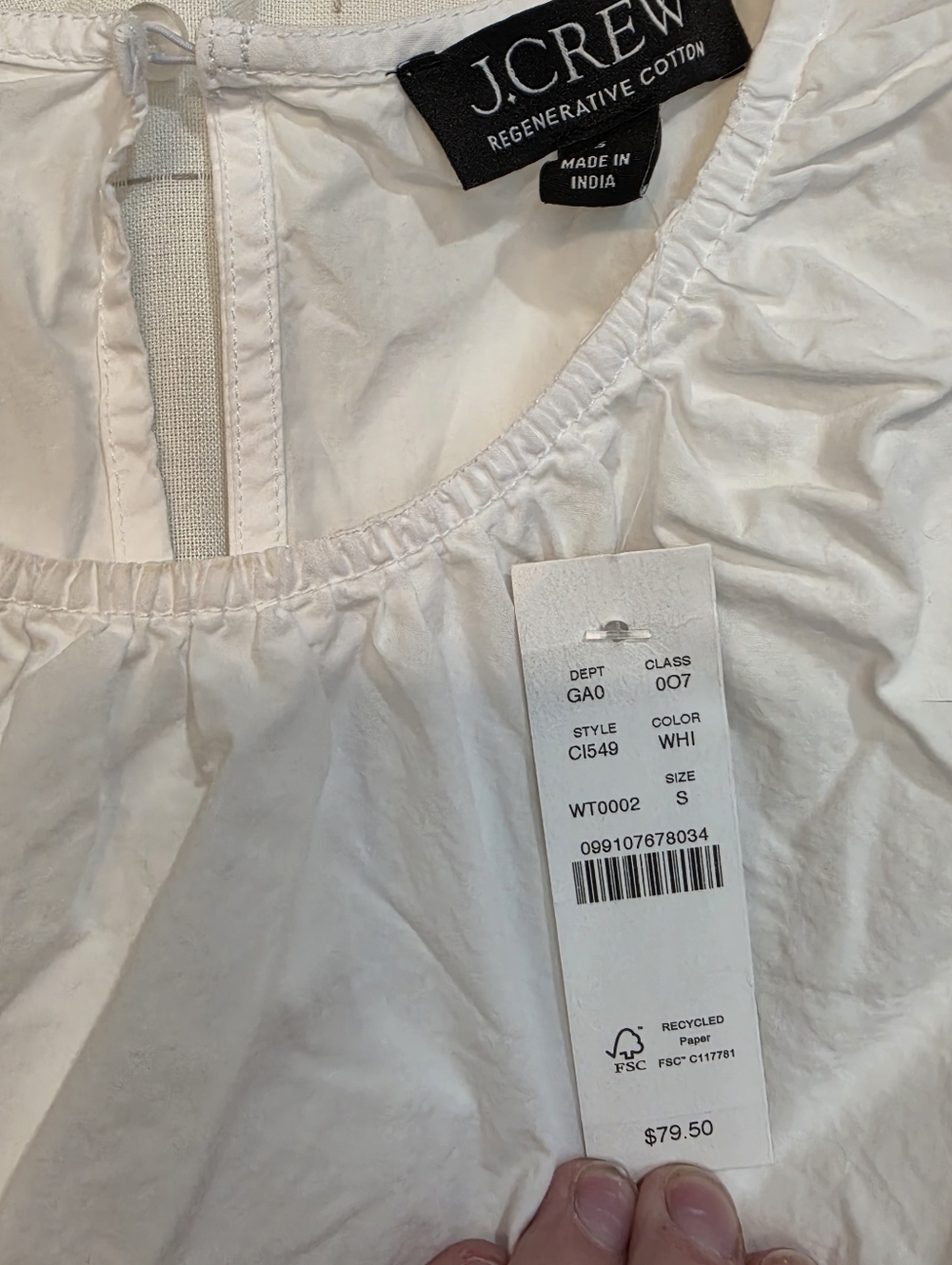 J Crew Hyacinth top in cotton poplin - Picture 3 of 4